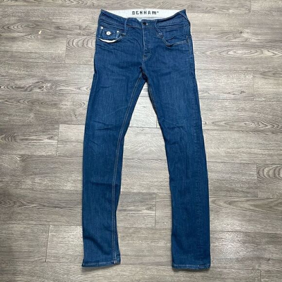 Denham Skin VJS Japanese Selvedge Denim Jeans Size W32 L32 Blue Skinny Fit - Picture 1 of 10